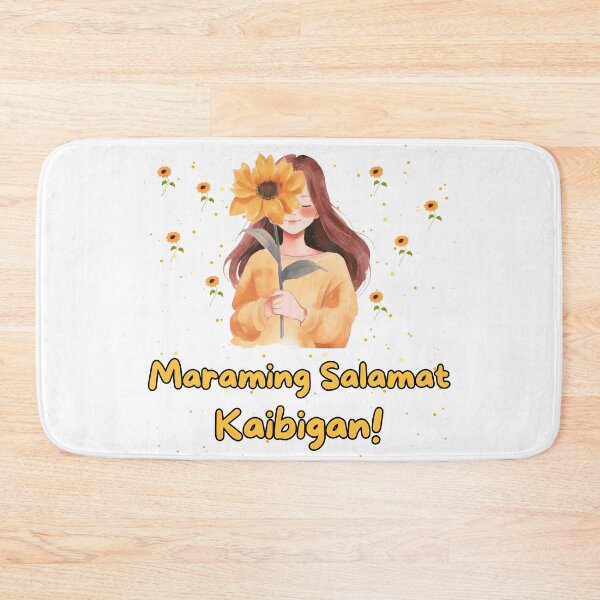 Item preview, Maraming Salamat Kaibigan Yellow Text Minimalist with pictures of sunflowers designed and sold by SEVENPRINTS.