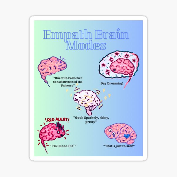 Empath Brain Modes Sticker