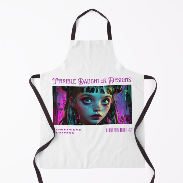 Item preview, Gothic Neon Portrait - Terrible Daughter Designs Streetwear designed and sold by ruthoarabia.