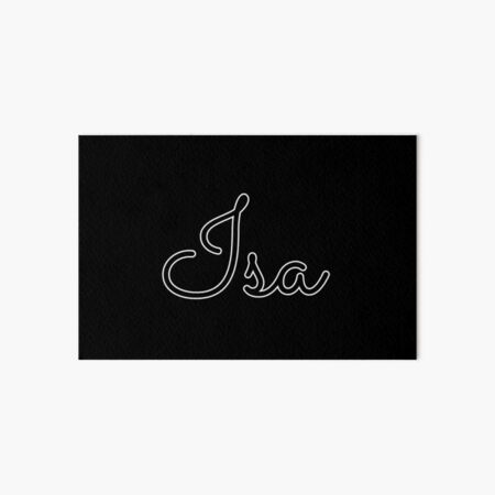 Vista previa del artículo con la obra «Etiqueta con el nombre de Isa (negra)», diseñado y vendido por NormadWorld.