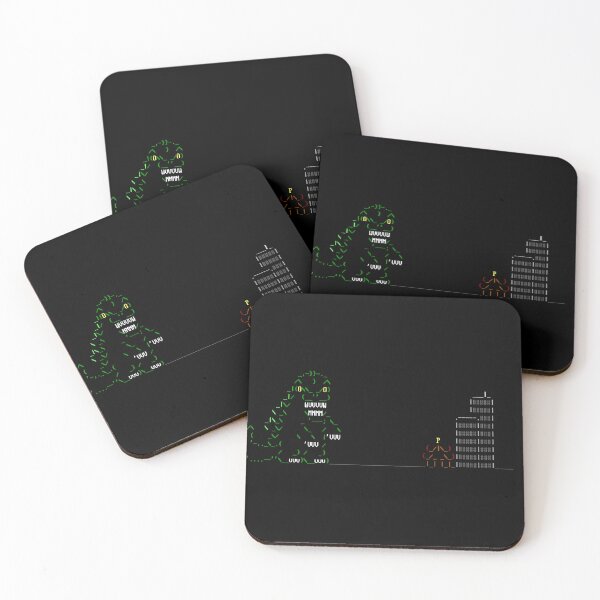 Item preview, Retro Ascii Art Internet Characters Symbols Giant Lizard Houses designed and sold by WheresMyMojo.
