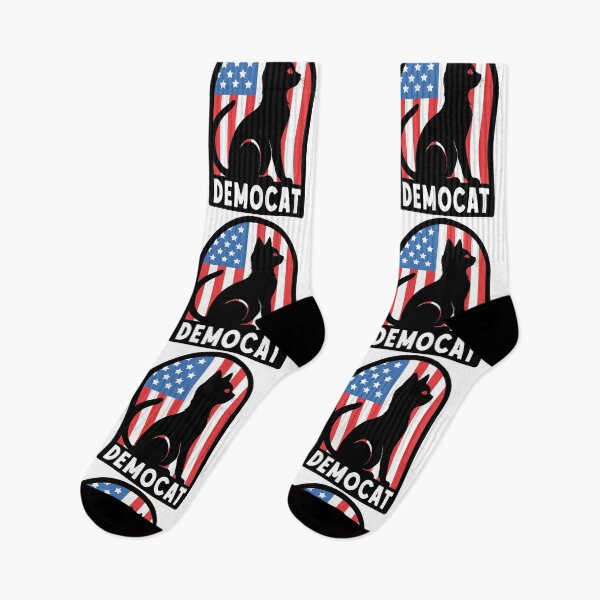 Item preview, Democat Democrat Cat Voter Funny Silhouette Cats USA Flag designed and sold by GrandeDuc.