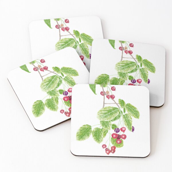 Item preview, Serviceberries--Bright Red and Green designed and sold by RuthGoring.