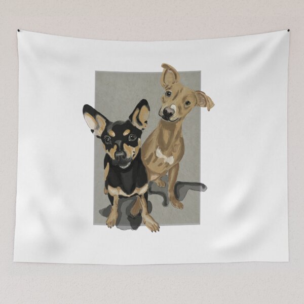 Item preview, puppies designed and sold by BamArtstudio.
