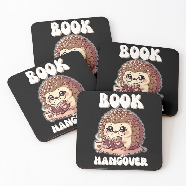 Item preview, Book Hangover - Cute Hedgehog Loves Reading designed and sold by cutecozynook.