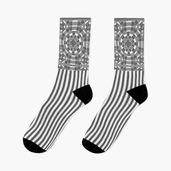 Item preview, Beautiful gray white geometric and striped pattern designed and sold by fuzzyfox.