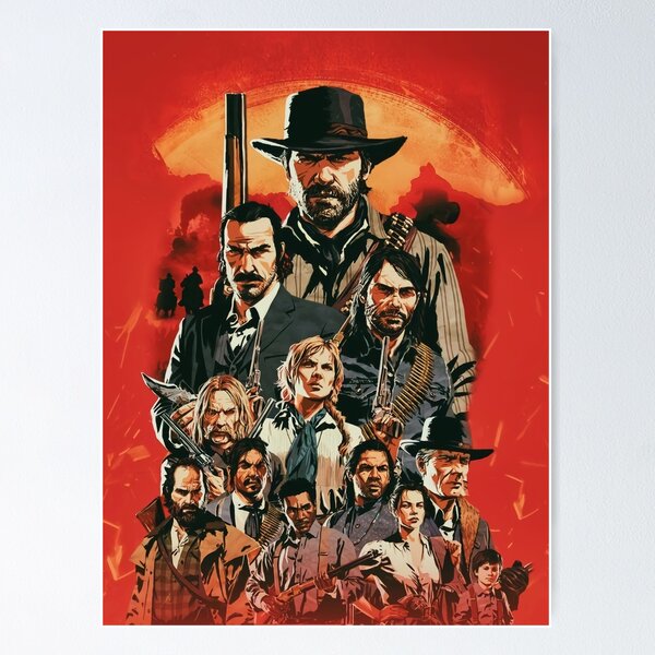 Vista previa del artículo con la obra «Todas las obras de arte de los miembros del juego en línea RDR 1 y 2», diseñado y vendido por bakaartss.