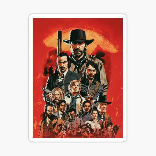 Vista previa del artículo con la obra «Todas las obras de arte de los miembros del juego en línea RDR 1 y 2», diseñado y vendido por bakaartss.