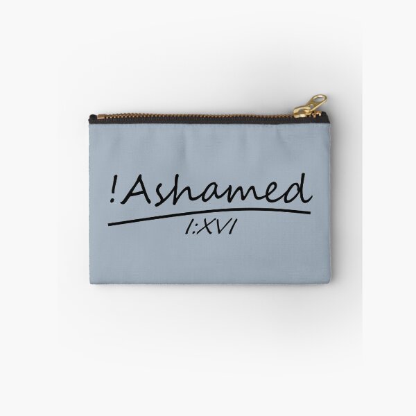 Item preview, For I am not ashamed of the gospel of Christ - Romans 1 16 - Bold Christian Statement black typographic Design designed and sold by ZechJohnRB.