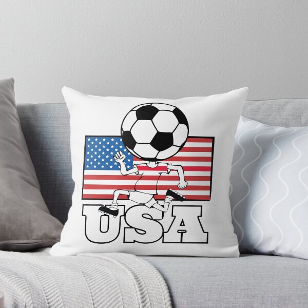 Aperçu de l'œuvre Fan de football USA avec drapeau Kid créée et vendue par oberdoofus.