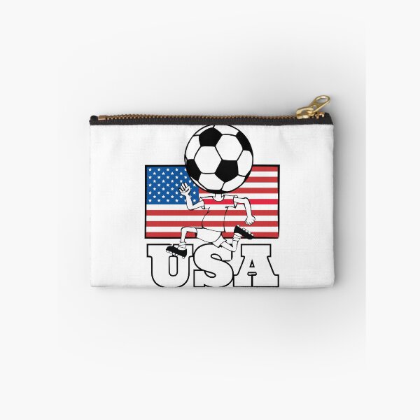 Item preview, USA Soccer Fan with Flag Kid designed and sold by oberdoofus.