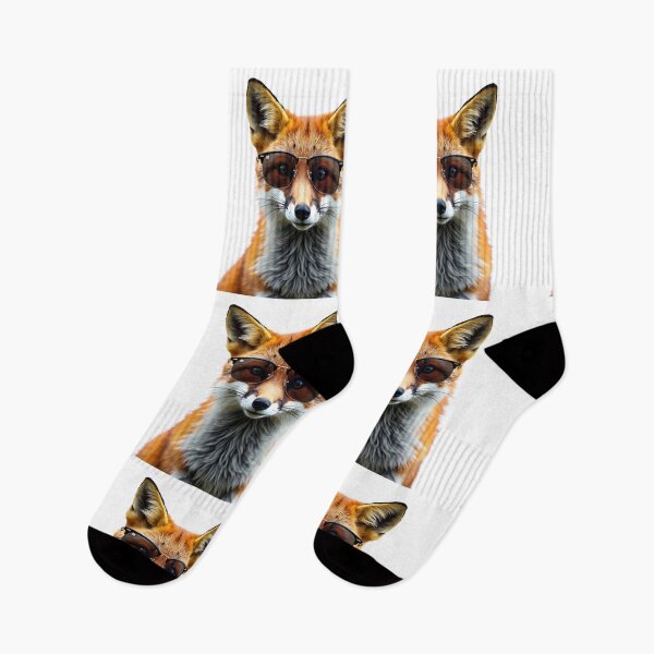 Item preview, Funny Fox wearing sunglasses designed and sold by LazyOwlStore.