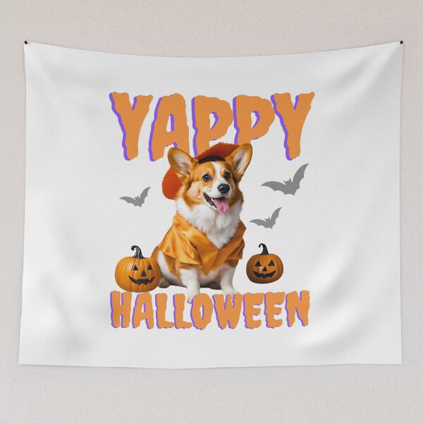 Item preview, Yappy Halloween: Cute Corgi Halloween Design for Dog Lovers designed and sold by Fredster1966.