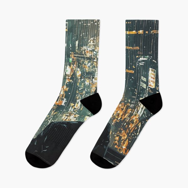 Item preview, Reflections of Solitude: A Rainy Evening in the City designed and sold by oanaunciuleanu.