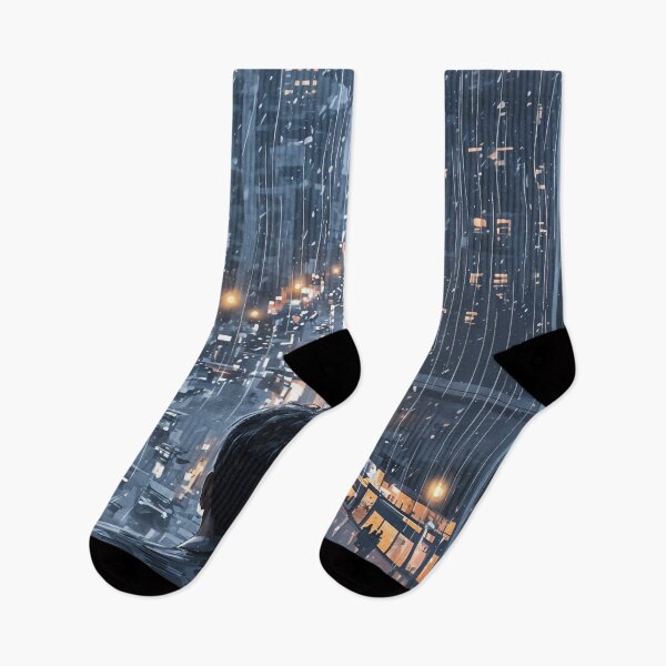 Item preview, Reflections of Solitude: A Rainy Evening in the City designed and sold by oanaunciuleanu.