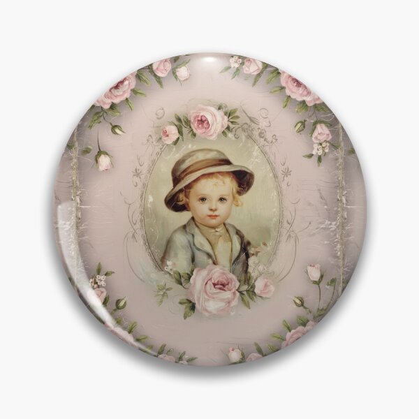 Item preview, Vintage Cabbage Rose and Young Victorian Boy designed and sold by SloganExpress.