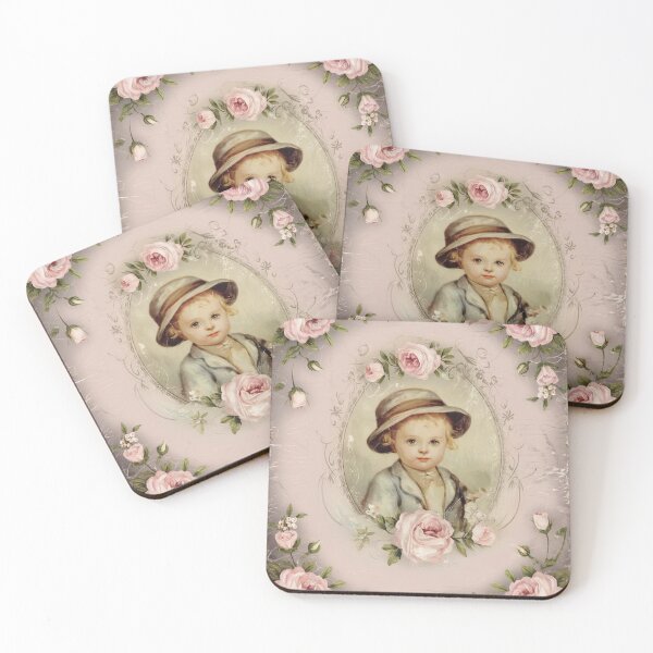Item preview, Vintage Cabbage Rose and Young Victorian Boy designed and sold by SloganExpress.
