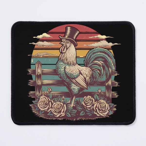 Item preview, Retro Vintage Rooster designed and sold by Funny Vintage Stickers And T-Shirts.