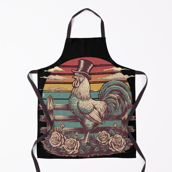 Item preview, Retro Vintage Rooster designed and sold by Funny Vintage Stickers And T-Shirts.