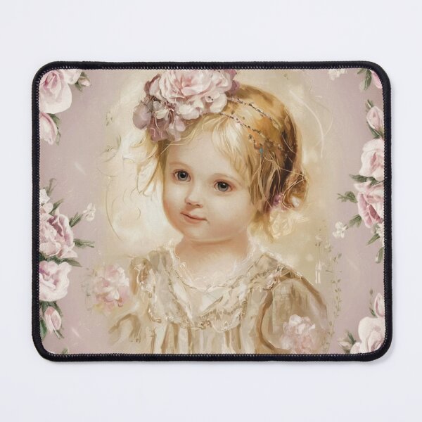 Item preview, Vintage Cabbage Rose and Young Victorian Girl designed and sold by SloganExpress.