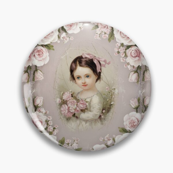 Item preview, Vintage Cabbage Rose and Young Victorian Girl designed and sold by SloganExpress.