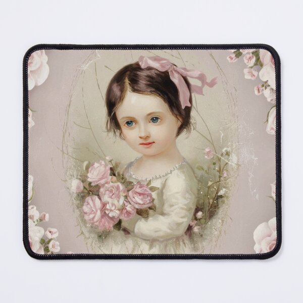 Item preview, Vintage Cabbage Rose and Young Victorian Girl designed and sold by SloganExpress.