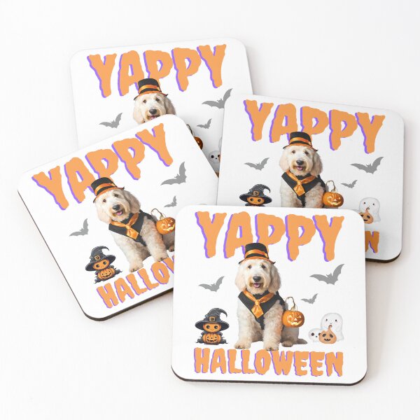 Item preview, Yappy Halloween Sheepadoodle: Adorable Halloween Design for Dog Lovers designed and sold by Fredster1966.