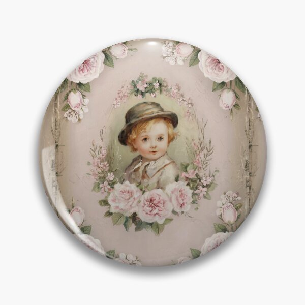 Item preview, Vintage Cabbage Rose and Young Victorian Boy designed and sold by SloganExpress.