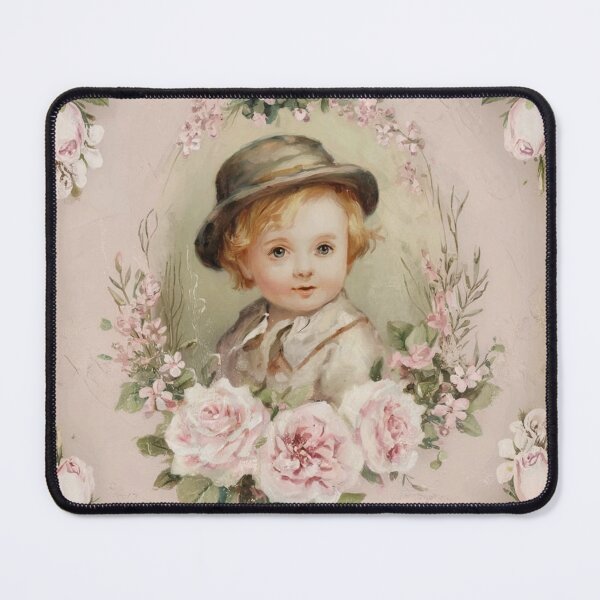 Item preview, Vintage Cabbage Rose and Young Victorian Boy designed and sold by SloganExpress.