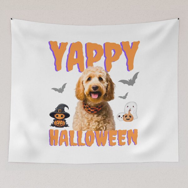 Item preview, Yappy Halloween Labradoodle: Adorable Dog Halloween Design for Doodle Lovers designed and sold by Fredster1966.