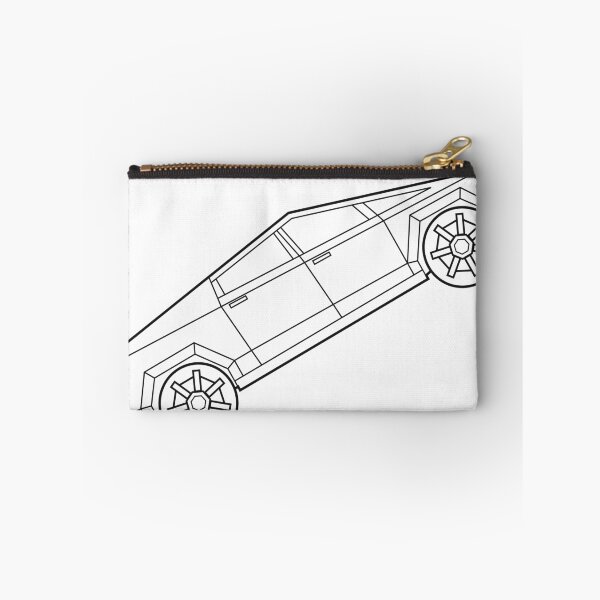 Item preview, Black and White CyberTruck - tech | minimalist | tesla Stickers designed and sold by PoshPixel.