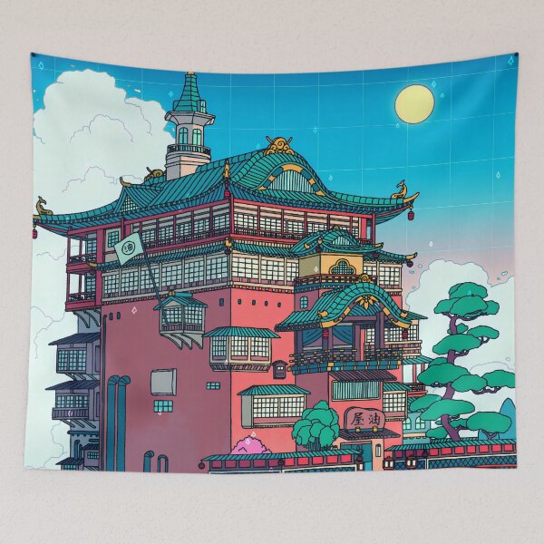 Item preview, Bath House Day Pop Art Style Pastel designed and sold by Hazel Clarkson.