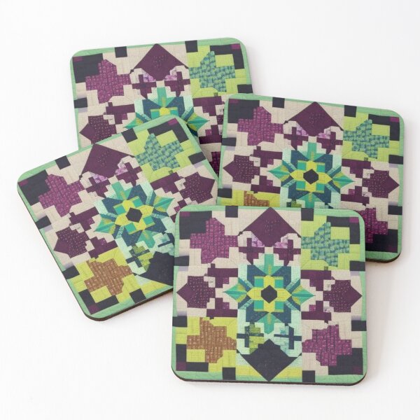 Item preview, Green Leaf Square Quilt  designed and sold by TriForceDesign.