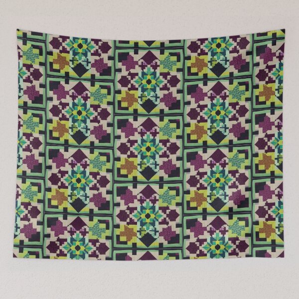 Item preview, Green Leaf Square Quilt  designed and sold by TriForceDesign.
