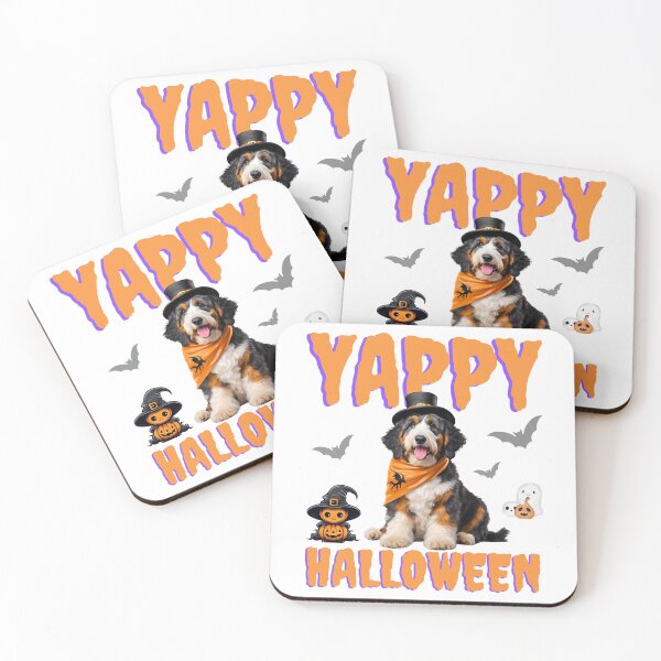 Item preview, Yappy Halloween Bernedoodle: Spooky Cute Halloween Design for Dog Lovers designed and sold by Fredster1966.