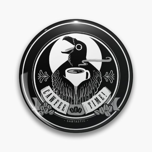 Item preview, Cawfee Time Crow in White by Sabtastic designed and sold by Sabtastic.