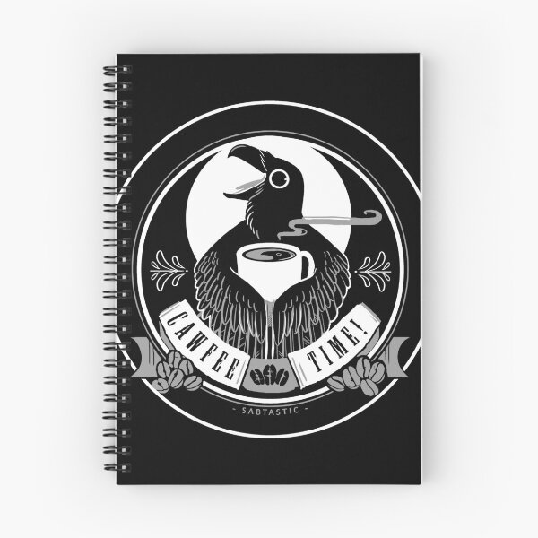 Item preview, Cawfee Time Crow in White by Sabtastic designed and sold by Sabtastic.