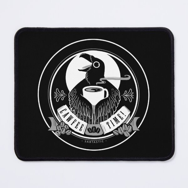 Item preview, Cawfee Time Crow in White by Sabtastic designed and sold by Sabtastic.