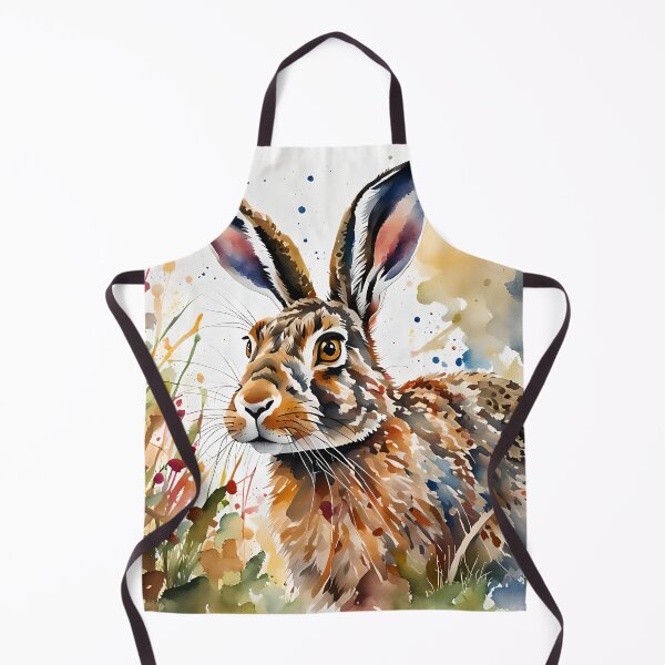 Item preview, "Brown Hare" watercolour-style British Wildlife designed and sold by Country-Artist.