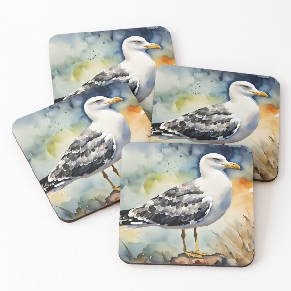 Item preview, "Sea Gull" British Birds Watercolour-Style designed and sold by Country-Artist.