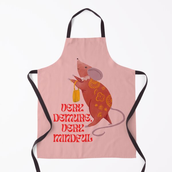 Item preview, Sophisticated Mouse in Red - "Very Demure, Very Mindful" Quirky Illustration designed and sold by Jemma Jamie Skidmore.