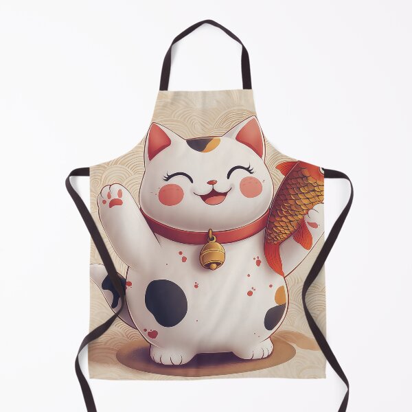 Item preview, Lucky Cat with Koi: Fortune and Prosperity designed and sold by Suzana Djordjevic.