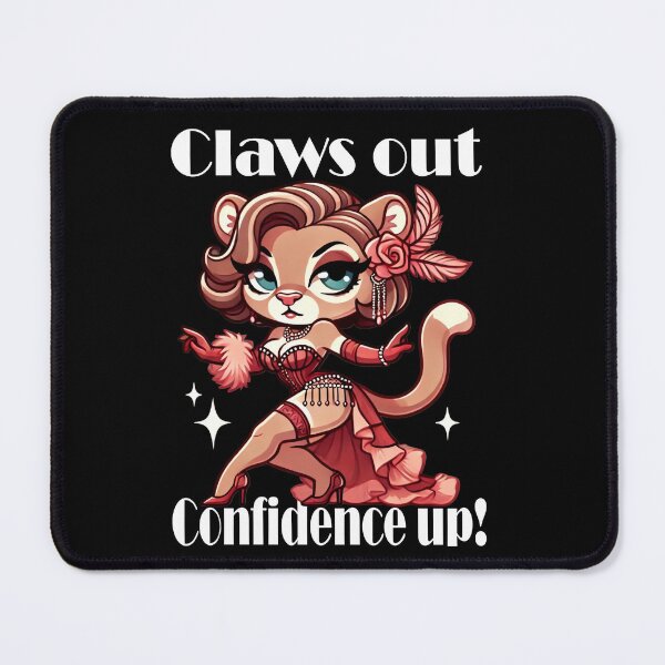 Item preview, "Claws Out, Confidence Up" Vintage Pin-up Cougar Design by LaLi Designs designed and sold by LaLi-Designs.
