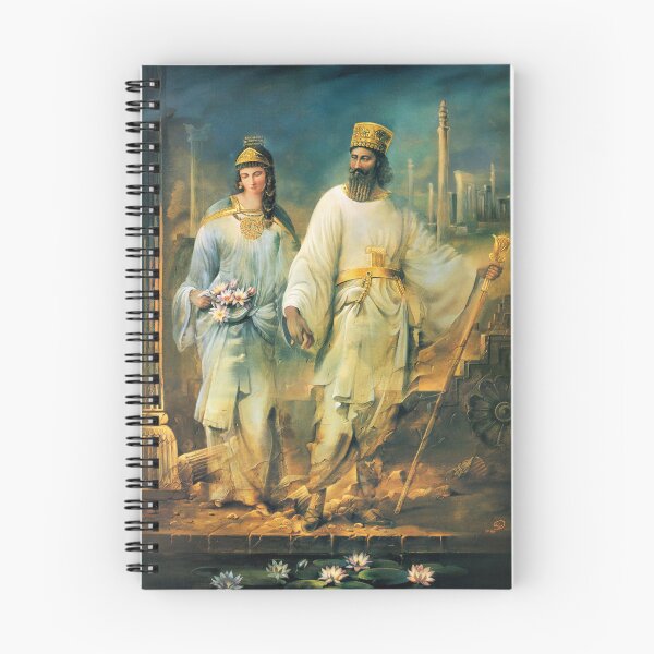 Item preview, Cyrus The Great and Empress. Persian Oil Painting designed and sold by mazis.