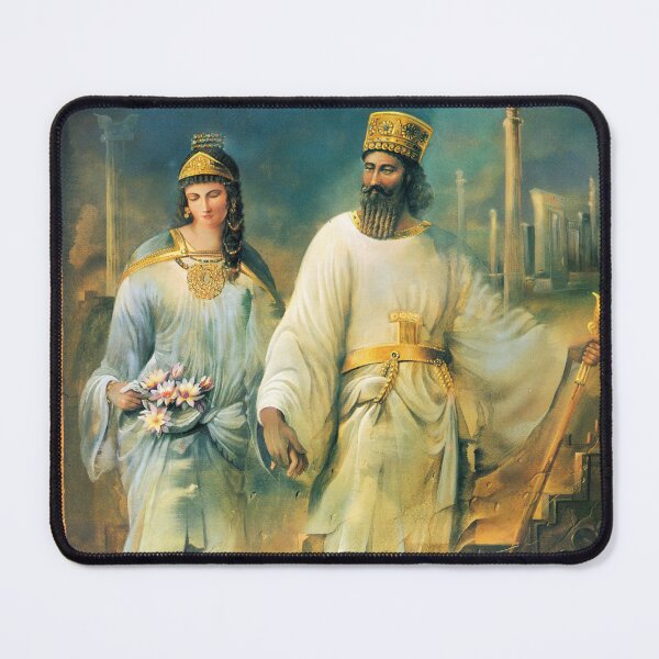 Item preview, Cyrus The Great and Empress. Persian Oil Painting designed and sold by mazis.