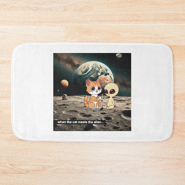Item preview, When the cat meets the alien designed and sold by WowCustomDesign.