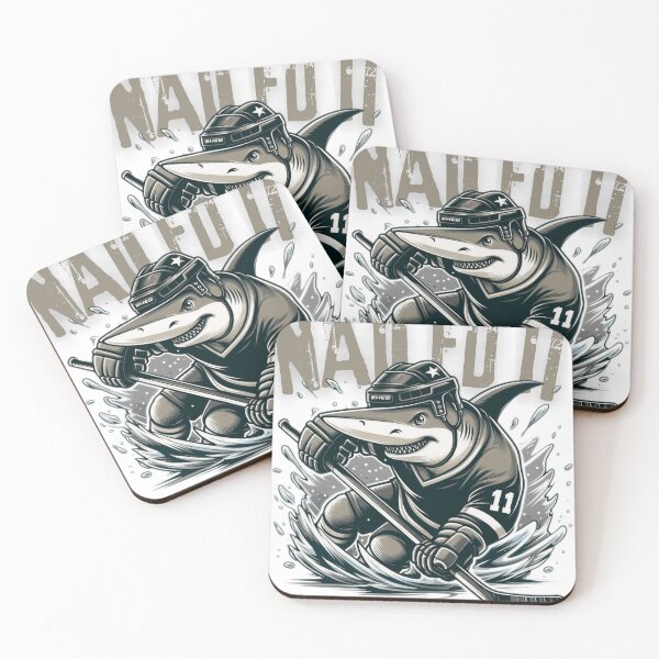 Item preview, Nailed It Hockey Shark Helmet Puck Funny Sharks Lover designed and sold by MiMiGuelShop.