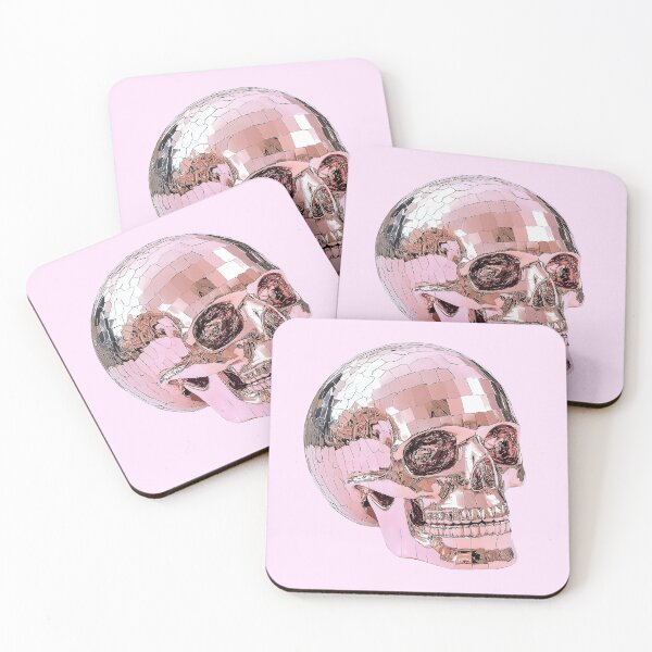 Item preview, Faux Glitter Skull Blush Pink designed and sold by RetroPrints.