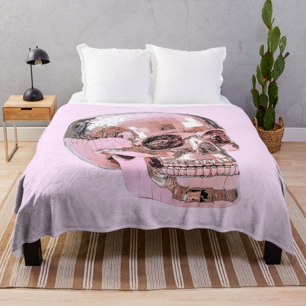 Item preview, Faux Glitter Skull Blush Pink designed and sold by RetroPrints.