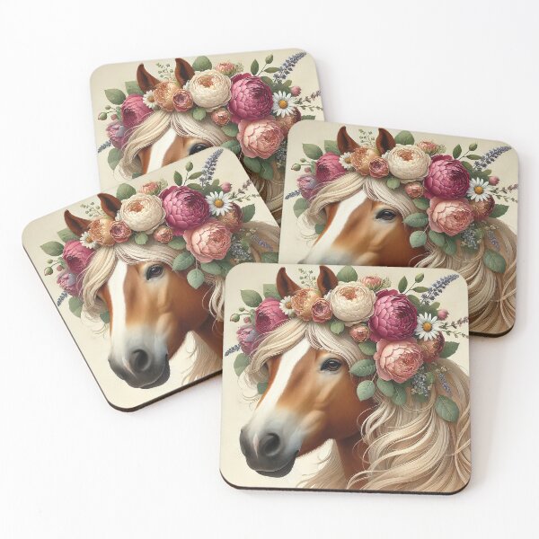 Item preview, Majestic Haflinger with Floral Crown designed and sold by AlexandruStoian.
